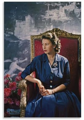 KEEP MARY Queen Elizabeth II Art Poster Dekorative Malerei Leinwand Wandkunst Wohnzimmer Poster Schlafzimmer Malerei 12x18inch(30x45cm)