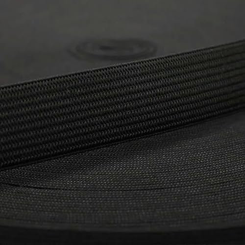 Banda elástica plana de 5 yardas, banda de goma para la cintura, cuerda elástica para coser ropa, pantalones, accesorios, cinturón elástico, tela para coser DIY, negro, 100 mm