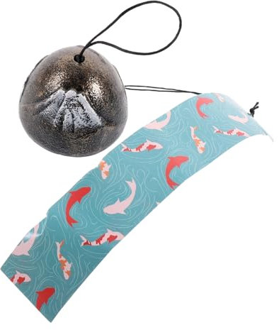 Veemoon Japanisches Windspiel Iwachu Aus Gusseisen – Traditionelle Japanische Windglocke Für Garten - Terrasse Und Balkon – Elegante Deko Mit Glücksbringer-Funktion in Bronze
