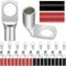 DAOKAI Rohrkabelschuh M8,Kabelschuhe 25mm² SC Ringkabelschuh Erzinnte Kupfer,Unisolierte Ends Lugs Batteriepolverbinder mit 90 Grad Winkel Autobatterie Ringkabelschuhe(10Pcs+10Pcs)