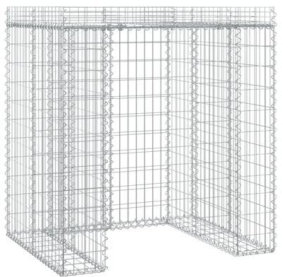 Gabionen-Mülltonnenbox 110x91x120 cm Verzinktes Eisen
