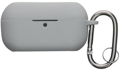 kwmobile Silicone Cover Compatible with Technics EAH-AZ100 - Case Cover Stick-On Skin with Clip - Grey