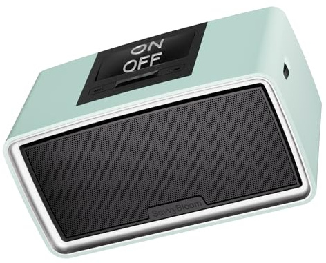 SavvyBloom Simple Music Player for Seniors, Audiobook Player Easy to Use with Large Button for Elderly with Dementia, Blind, Alzheimer's, No Need WiFi/Bluetooth, with 32GB TF Card, Cyan