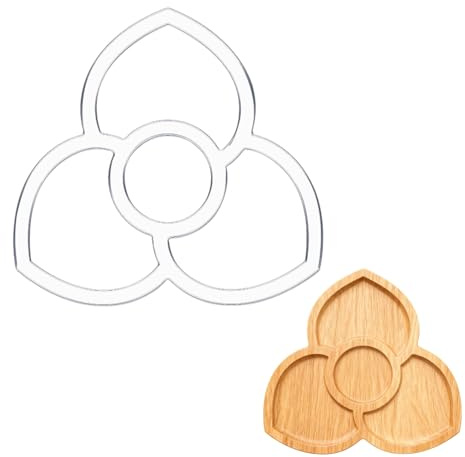 beinkmake 4 in 1 Router Template Clear Acrylic Router Template for Woodworking Drawing Circle Inlay Templates Tool Charcuterie Board Craft Decorative 9.8x10.1 inch