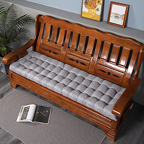 Coussins de Banc antidérapants de qualité supérieure Pour mobilier d'extérieur, gris, 53 x 170 cm, réutilisables, rectangulaires, Pour balancelle, coussins de remplacement durables