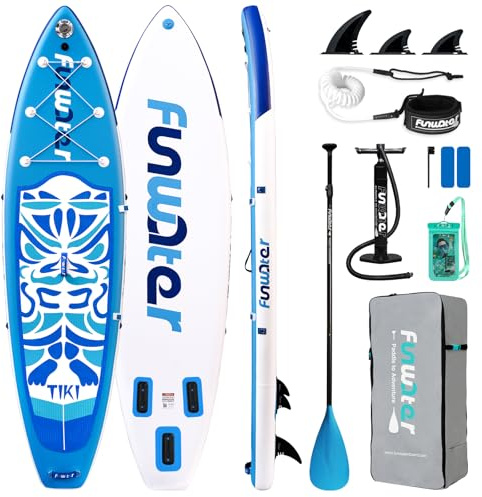 FunWater TIKI Inflatable Stand Up Paddle Board SUP Paddle Boards