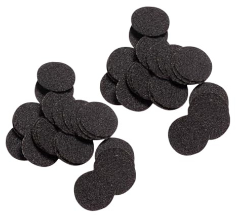 Nagelschleifpapier 100 Stück, Schwarze Schleifscheiben Rund | 15 Mm Format, Sandpapier Ersatz für Feilen, für Reise und Zuhause, Präzise Körnung, Leichte Pflege