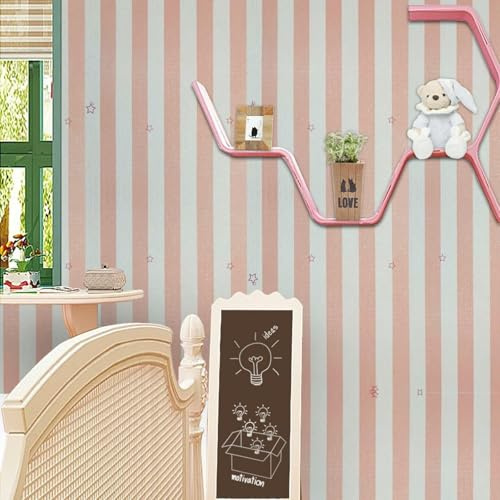 Carta da Parati 2 rotoli di adesivi murali in PVC autoadesivi per soggiorno camera da letto dormitorio studentesco carta da parati a righe rosa per armadietti 45 * 500cm*2 rotoli