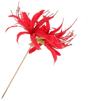 Horquilla china de lirio de araña roja – Aleación de tela inspirada en la dinastía Tang – Horquilla vintage para el pelo | Clip de pelo vintage asiático para cosplay