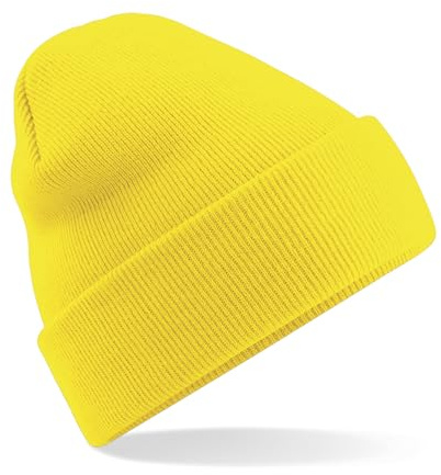 Klassische Beanie Mütze für Damen & Herren | Weiche Wintermütze aus Feinstrick | Unisex Strickmütze mit Umschlag für Herbst & Winter | Slouch & Fisherman Style