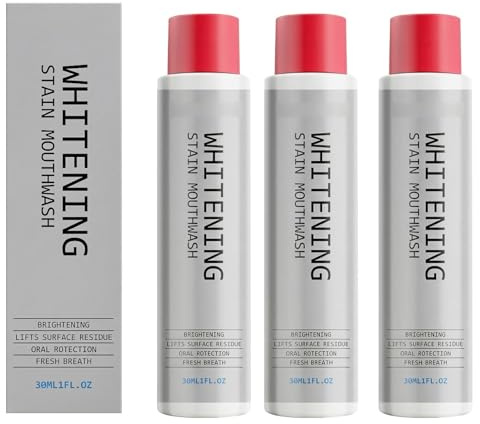 Stain Whitening Mouthwash Bain de bouche pour éliminer la plaque dentaire pour une haleine fraîche, parfum frais et durable, rince-bouche pour des dents plus blanches aux huiles essentielles
