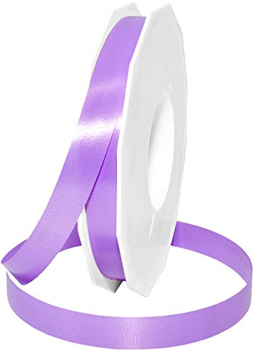 C.E. PATTBERG Geschenkband flieder, 91 Meter Ringelband 15 mm zum Basteln, Dekorieren & Verpacken von Geschenken zu jedem Anlass