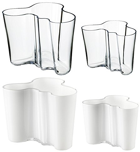 Iittala Alvar Aalto Vasen 2er-Set klar 160mm und 95mm