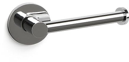 TATAY Porte-Rouleau de Papier Toilette sans Couvercle Martins, Acier Inoxydable et Zamac, Système de Fixation Double avec Vis ou Colle. Dimensions 6 x 6,5 x 16 cm