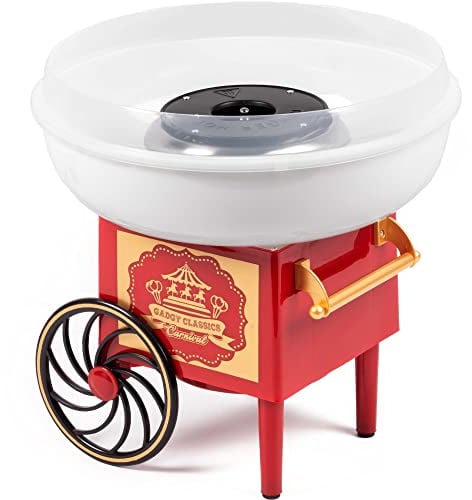Gadgy Machine à Barbe à Papa - Machine à Barbe à Papa Rétro - Machine à Barbe à Papa Maison pour Fêtes d'Anniversaire d’Enfants – S’Utilise avec du Sucre ou des Bonbons