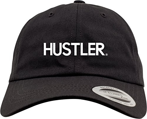 Hustler Kappe Dad Cap Black mit aufgenähtem Schriftzug