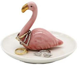 Winkee - Ringhalter Flamingo | Der stylische Schmuckständer | Schmuckhalter Flamingo Form | Jewelry holder | Armband Halterung | Ringhalter Hochzeit | Geschenk zu Weihnachten, Geburtstag, Muttertag