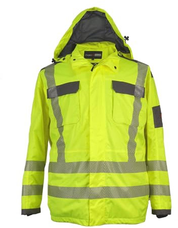 Marc & Mark Funktions- Arbeitsjacke/Warnschutzjacke in Übergrössen bis 10 XL, gelb, Größe:4XL