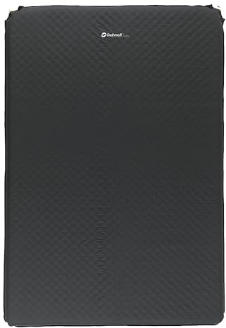 Outwell Sleepin Self Inflating Mattress – Camping Sleeping Mat, Compact, Inflatable Air Mattress with Comfortbale Wave Shaped Memory Foam - For Hiking, Trekking, Outdoors (Double (5cm Thickness))