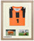 Bilderrahmen Trikotrahmen stabil RahmBig Eiche Natur 50 X 70 cm Rahmen für Trikots, Sport shirts + Passepartout Elfenbein
