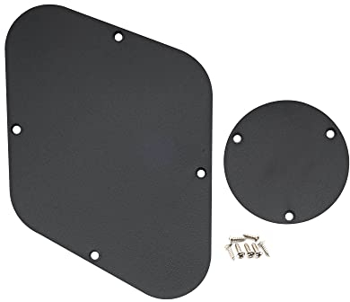 Musiclily Pro LP Abdeckung und Kippschalterplatte für China Made Epiphone Les Paul Standard, 1 lagig Schwarz