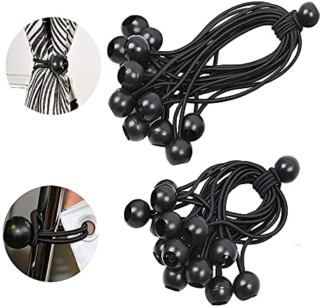 30 Pcs Tendeur Elastique, Tendeur Bache, Tendeur Boule, Tendeur Élastique pour Pavillon, Bâche, Camping, Tente, Rideaux Harnais d’Extension(150mm and 200mm)