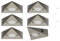 Trango 6er Set 6739-62 Küchenunterbauleuchte inkl. 6x 4,8 Watt LED Modul 3000K warmweiß *COOK* Einbauleuchte - Einbaustrahler aus Edelstahl – Schalter - Dreieckleuchte - Schrankleuchte - Küchenleuchte