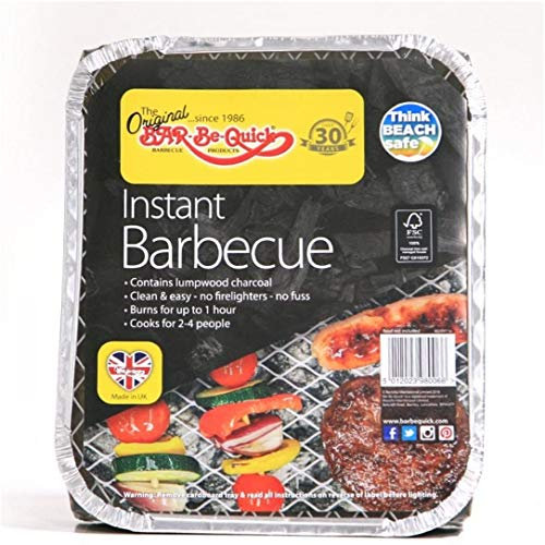 Barbecue usa e getta con carbone, calore istantaneo, essenziale per l’estate (confezione da 2)