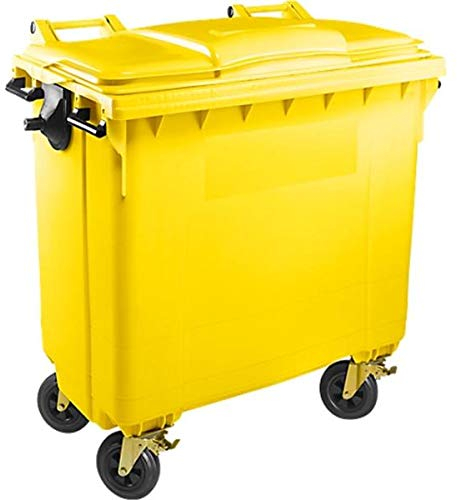 SSI Poubelle 770 L. 4 roulettes Jaune