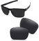 AOZAN ANSI Z87.1 Ersatzgläser kompatibel mit Oakley Holbrook Metal OO4123 Sonnenbrille Gr. onesize, Onyx schwarz polarisiert