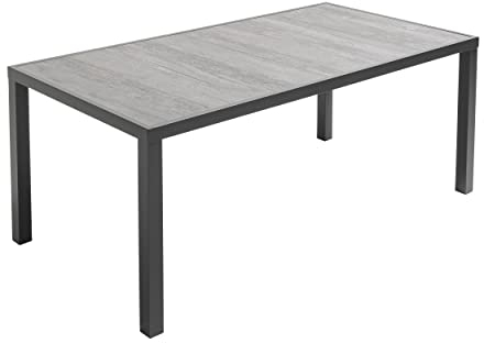 Oviala Gartentisch, Platte aus Keramik, Betonoptik – Tivoli