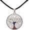 Cotigo - Collier arbre de vie avec pendentif pierre naturelle Energetica - Différentes pierres semi-précieuses (Quartz blanc)