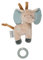 Nattou Mini-Spieluhr aus Baumwolle (Musselin) und Polyester, Elefant Axel, Wiegelied «La-Le-Lu», Ca. 19 cm, Luna und Axel, Grün / Beige