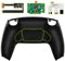 eXtremeRate Textrued Black Back Paddles Programable Rise 2.0 Remap Kit für PS5 Controller BDM-010 BDM-020, Upgrade-Board & neu gestaltete Rückschale & Rücktasten-Set