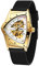 FORSINING wasserdicht, dreieckig, mechanisch, mit Silikonband, gold weiß schwarz, Mechanisch, AH751