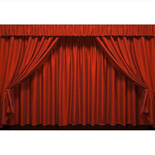 Aoihrraan 3x2,5m Vintage Bühne Fotografie Hintergrund Retro Vorhang Konzert Live Bühne Schauspiel Performance Show Hintergrund Disco Abschlussball Party Grad Vlogger Porträt Foto Video Requisiten