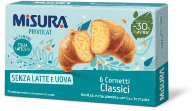 Misura Privolat Cornetti Classici Senza Latte e Uova Klassische Croissants ohne Milch und Ei ( 6 x 40g ) 240g