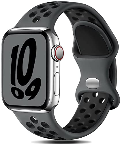 Gulemfy Correa Compatible con Apple Watch Correa - Band 42mm 44mm 45mm 46mm 49mm 38mm 40mm 41mm, Deportiva Correa Transpirable Silicona Pulsera para iWatch Series Ultra 10 9 8 7 6 5 4 3 2 1 SE