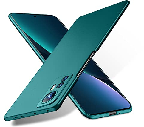 Bastmei für Xiaomi 12 Pro 5G Hülle, Ultraleicht Ultradünn Kratzfest rutschfest Kameraschutz Mattierte Textur Hart PC Handyhülle Hülle für Xiaomi 12 Pro 5G 6.73 Zoll (Grün)