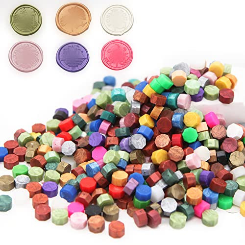 EuTengHao Siegelwachs Perlen 900Pcs Multicolor Siegel Wachs für Wachs Siegel Stempel Umschlag Brief Hochzeit Einladung Wein Paket