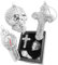 Krebs Glas Lauscha - Christbaumdekoration/Weihnachtsbaumanhänger Set aus Glas - Sub Culture Xmas - Motiv: Uhr, Totenkopf, Kreuz - Farbe: Silber mit Strasssteinen - Größe: 8-13 cm - Anzahl: 3 Stück