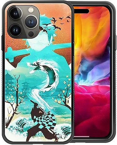 CARLOCA Schutzhülle kompatibel mit iPhone 15 Pro Max, Anime Movie Characters 571 Design, Rückseite aus gehärtetem Glas + weiches Silikon TPU Stoßdämpfung Bumper Schutzhülle für iPhone 15 Pro Max