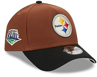 New Era Pittsburgh Steelers NFL Harvest Superbowl XLIII Brown Black 9Forty A-Frame Snapback Cap - One-Size