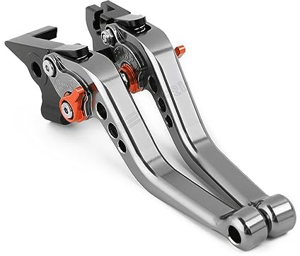 Für KTM Duke 790 DUKE790 2018 2019 Motorrad CNC Kurze Bremse Kupplung Hebel Anti-Fall Griff Zubehör (Color : Chrome)
