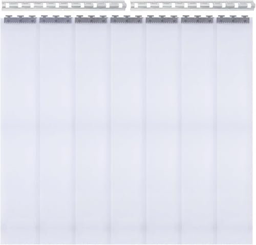 PVC Streifenvorhang, 1 x 2 m 7 Stk Lamellenvorhang Transparent Weich Streifenvorhang Stabiler für Lagerhallen, Fabriken, Industrie,Pferdestall Kuhstall
