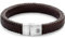 Rebel & Rose Herren-Lederarmband Full Metal Herringbone Braun Matt RR-M0022-S-L 19 cm