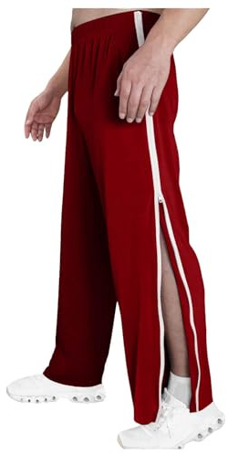 KBOPLEMQ Pantalon de Rééducation pour Homme et Femme - Ouverture Latérale - Baggy - Sport - Fermeture Éclair sur le Côté et Jambe Large