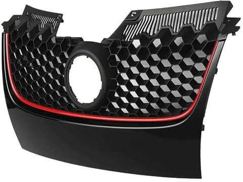 DZSYANJIASM Rejilla Parachoques Parrilla Delantera Central para Coche Color Negro Brillante para VW para Golf para GTI MK5 V 2006 2007 2008 2009 Rejilla Frontal