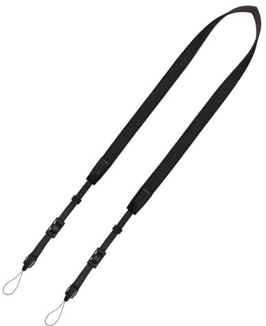 Tracolla Macchina Fotografica Nera, Camera Strap Regolabile e Lavabile, Tracolla Fotocamera Dslr e Compatte, Comoda, Portatile e Funzionale