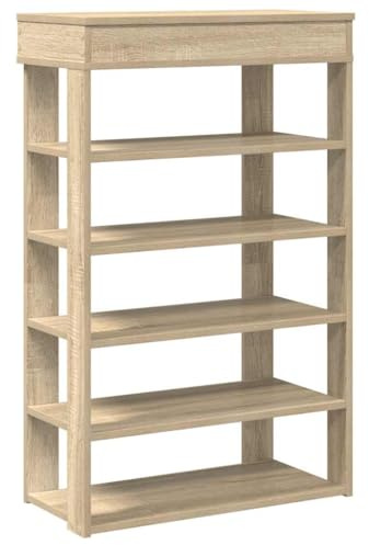 vidaXL Schuhregal Sonoma-Eiche 60x30x98 cm Holzwerkstoff
